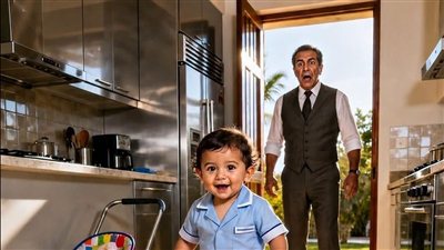 تظاهر مليونير بالسفر… فعاد ليجد معجزة في مطبخه قلبت حياته وابنه للأبد