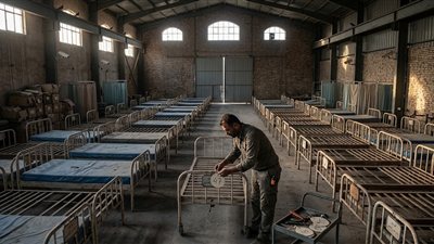 اشترى 90 سريرًا من مستشفى عراقي قديم… الجميع ظن أنه يجهّز دارًا للمسنين، حتى اكتشفوا السر الذي كان يخفيه تحت كل سرير!